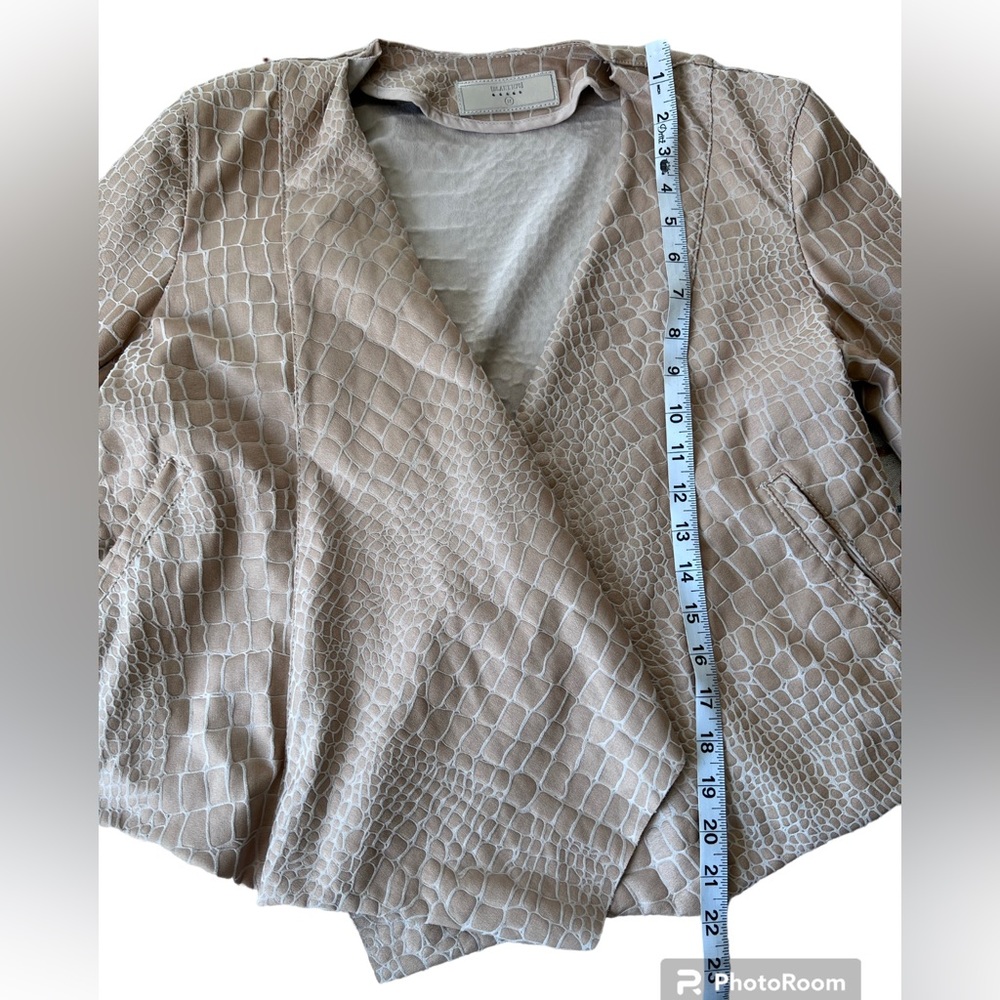 Blank Nyc Croc Pattern Draped Wrap Jacket In Wish… - image 8